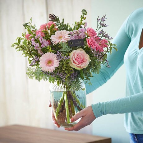Mother's Day Pastels in a Vase Flower Arrangement